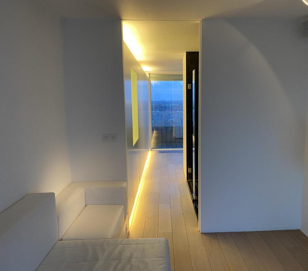 Penthouse Sea-Loft Blankenberge, Uniek Zeezicht, Luxeloft Met 40M2 Terras! Apartment Bagian luar foto